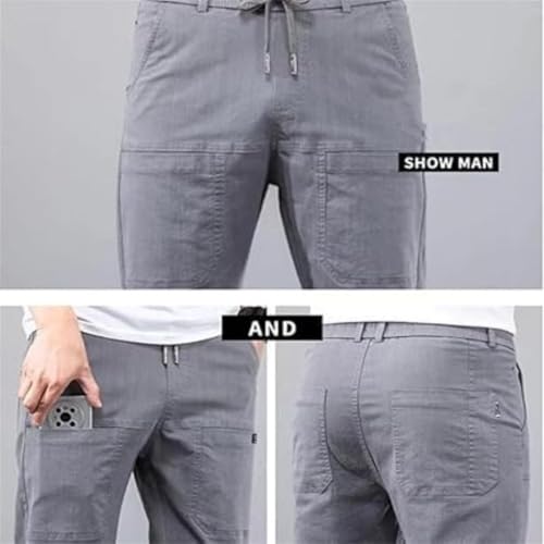 Manzera Mens Stretch Cargo Pants, MultiPants High Stretch Multi-Pocket Durable Cargo Pants, Casual and Comfortable3