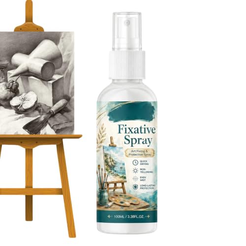 Fixative Spray - 100ml Quick Dry Anti-Yellowing UV Art Sealant