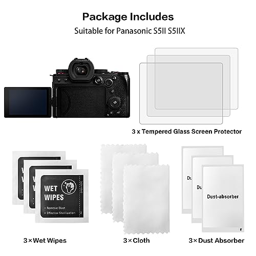 Rieibi (3 Packs) Screen Protector for Panasonic S5II S5IIX Digital Camera - Image 2