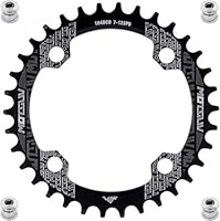 YBEKI 104 BCD Narrow Wide Kettenblatt 32-52T | Runden Oval Design | 7075-T6 Flugzeugaluminium | Militär-Hartanodisierung HV800 | Anti-Kettenabwurf Design | Für Shimano/SRAM 8-11 Speed MTB/Rennrad