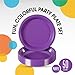 Exquisite Party Solids Purple Plastic Plates For Party Supplies 9