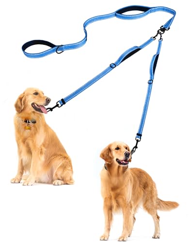 PetBonus Double Dog Leash, No Tangle Dual Leash, Walking Training Lead