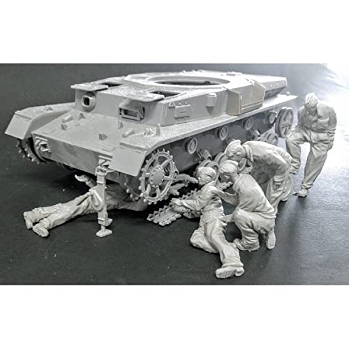 Figura modelo kit de resina 1:35 sin ensamblar 5 hombres miniatura 1