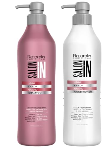 Salon In by Recamier | Color Guard Shampoo and Conditioner Set for Color-Treated Hair | 33.8 fl oz / 1000 ml Each