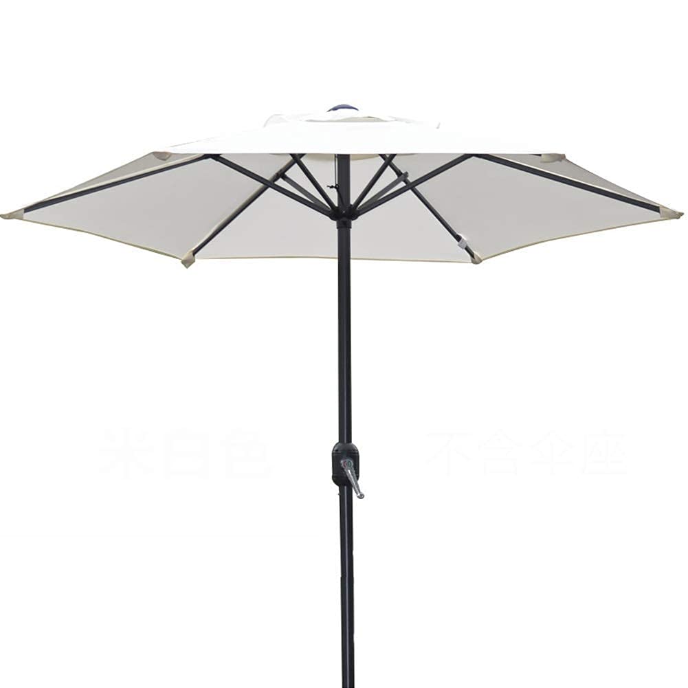 Sombrilla para terraza de 2 metros con manivela inclinable color blanco 4