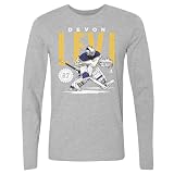 500 LEVEL Devon Levi Long Sleeve Tee (Long Sleeve, Large, Heather Gray) - Devon Levi Buffalo Card WHT