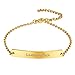 Custom4U Pulsera de Cadena Extensible Oro Amarillo 18K Acero Inoxidable 316L Accesorio Moderno para Muñecas de Mujeres y Muchachas Regalo Maravilloso DIY Cumpleaños