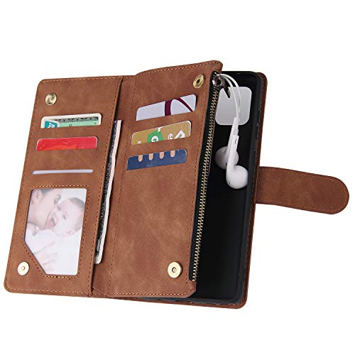 Accessoires Note 10 Lite housse portefeuille marron pour les déplacements - 6