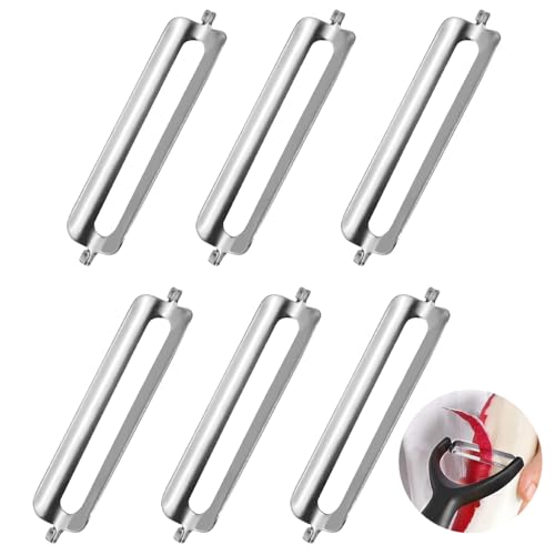 EUZUXU 6 Pcs Peeler Replacement Blade, Multifunctional Peeler, Fruit Peeler, Potato Peeler, Replacement Blades for Professional Flat Peeler
