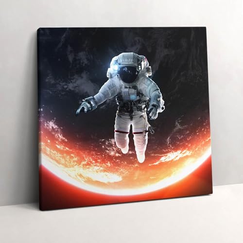 Décoration murale d'astronaute 60x60cm pour salon moderne et chambre ado