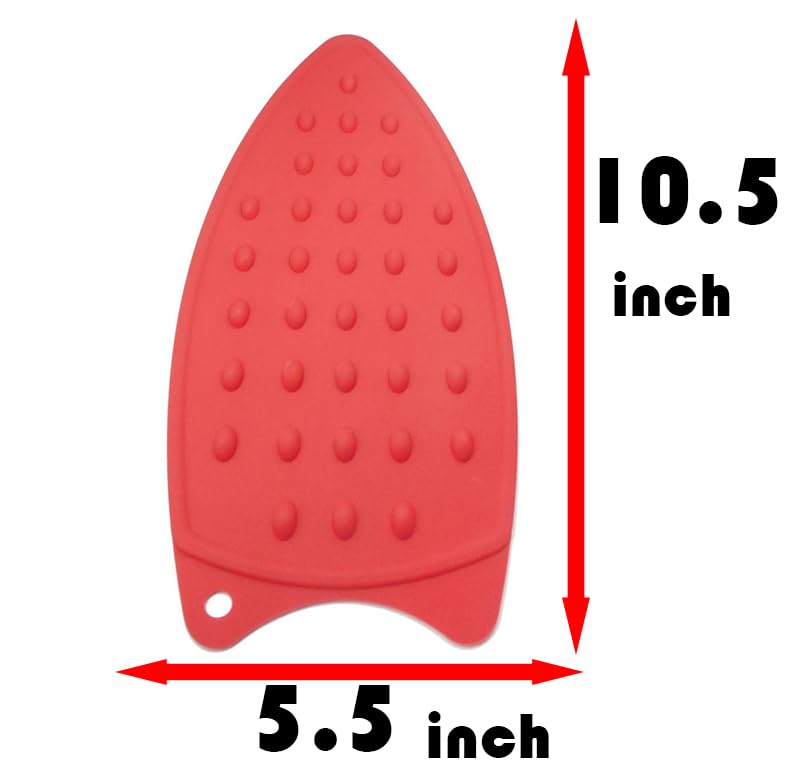 accessgood Pack of 2 Assorted Color Multi-function Heat Resistant Silicone Mat Rest Pad for Ironing Board Steamer Iron