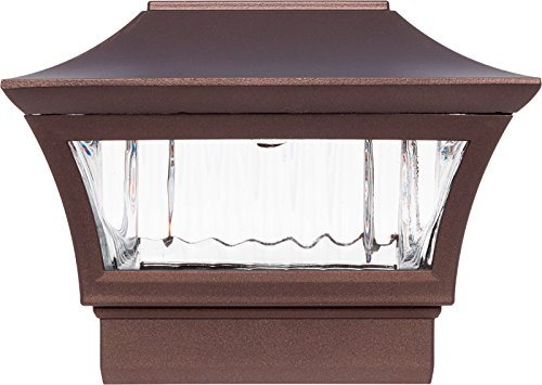 GreenLighting Tokyo #5 Aluminum Solar Post Cap Light - LED for 4x4 Wood 5x5 PVC (Bronze)