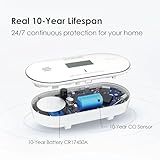 Carbon Monoxide Detector, 10 Years Sealed Battery, Carbon Monoxie Alarm, With Temperature and Humidity Detection and LCD Display, Carbon Monoxide Alarms for Home - Image 5