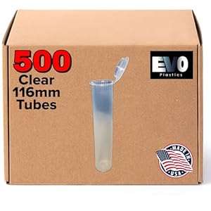 EVO Plastics 116mm Clear Tubes- Pop...
