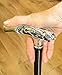 Luxury Walking Stick for Groom & Elderly - Cavagnini Handmade Wood & Pewter Cane, Elegant Robust Design, Ceremony & Daily Use, Made in Italy