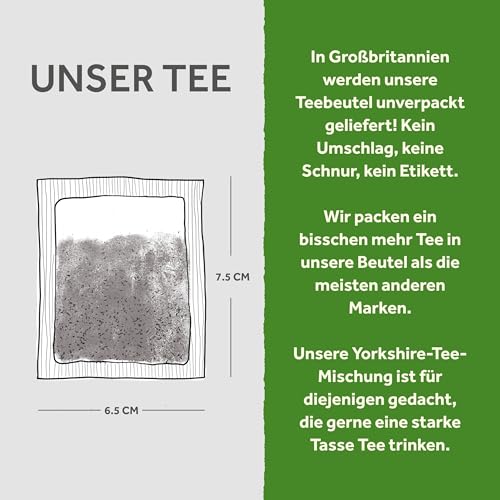 Yorkshire Tea für Hartes Wasser - Erfrischender, Starker, Schwarzer Englischer Tee für Gebiete mit hartem Wasser - Aus Verantwortungsvoller Herkunft - 80 Teebeutel