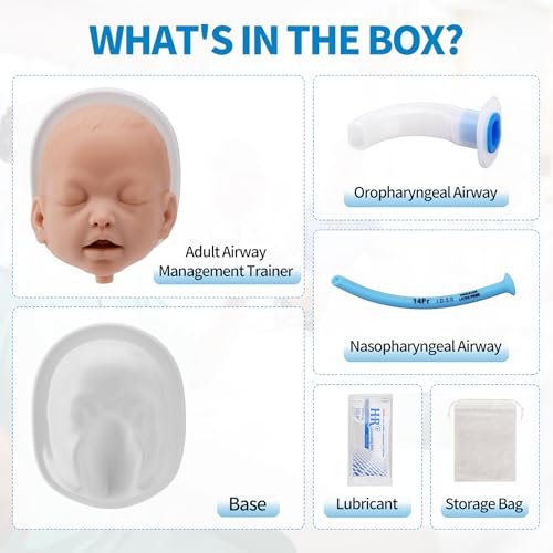 Image of PER4MANCE Airway Management Set for Infant - Intubation Simulation Head with Detachable Base, Portable and Reusable, Designed for Students and Professionals