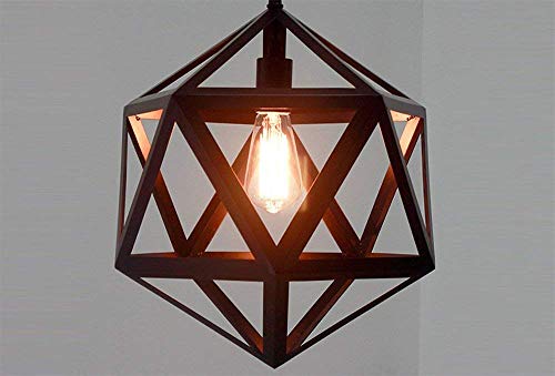 Lustre géométrie 45cm suspension industrielle plafonnier salon restaurant - 2
