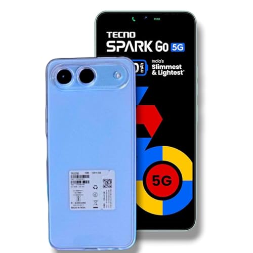 Image of COVERBLACK Cases Flexible Rubber Case Back Cover Compatible for Tecno Spark Go 2025 5G - Transparent