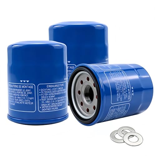 Non-OEM 15400-PLM-A02 Replacement Oil Filter 3-Pack | High Efficiency Aftermarket Compatible with Honda Accord CR-V Civic Odyssey Pilot 1983-2022 Models