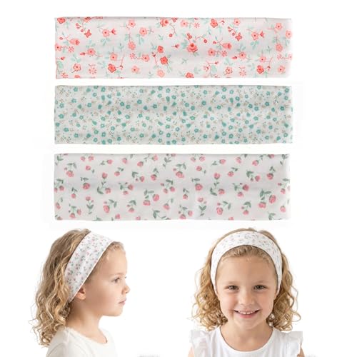 JOVYTH Girls' Headband(Floral Print), Wide Leisure Headband - Breathable, Non-Slip & Comfortable to Wear - Ideal for School, Nursery, Playground & Everyday Use - 23.5 x 6 cm