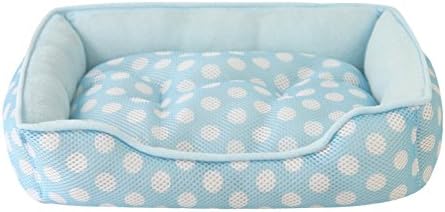 MULTIGOOD Dog Pet Bed 3D Mesh Rectangle Dog Bed for Year Round Use, Blue, Medium