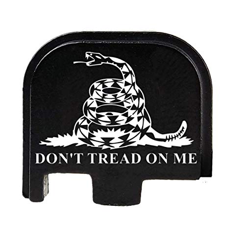TOFEIC Laser Engraved Rear Cover Slide Back Plate for Sub/Compact Slimline 9mm Glock 43 43X 48, Don't Tread ON ME