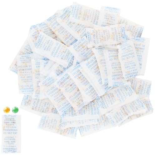 Kasure sachet anti humidité 10 g x 40 Pcs – Gel de Silice Réutilisable avec Indicateur Orange/Vert, Absorbeur d’Humidité pour Caméra, Aliments, Armoire, Chaussures, Filament 3D