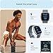 Fitbit Versa 4 Fitness Smartwatch with Daily Readiness, GPS, 24/7 Heart Rate, 40+ Exercise Modes, Fit Bit Smart Watch for Men and Women, Waterfall Blue/Platinum Bundle with Cleaning Cloth and Charger