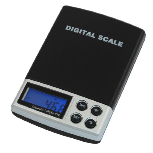 Báscula digital pantalla LCD 100g número árabe negra miniatura 1