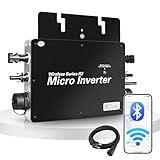 BENNTOP Micro Onduleur Solaire 800W Photovoltaïque de Balcon Plug & Play Onduleur de Grille MPPT à 99,8%,Surveillance WiFi de Bluetooth pour Téléphones Mobiles, Adapté pour aux toits