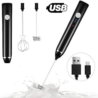Milk Frother, Dallfoll Handheld Rechargeable Foam Maker Electric Whisk, 3 Gear Adjustable Stainless