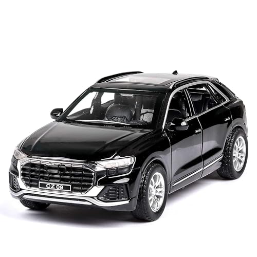 Image of BlackZone Compatible for Audi Q8 SUV Simulation Alloy Car Model Metal Diecast Toy with Sound Light for Gift Collection Collection Decoration (Small Black)