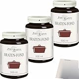 usy Bundle für Jürgen Langbein Braten-Fond 3er Pack (3x500ml Glas) + usy Block