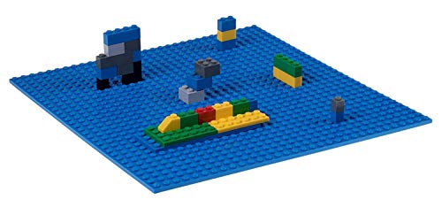 EduToys Plastic Base Plate Board for Building Blocks Bricks (Blue, Green, Red, Yellow) - Set of 4 (4 pieces)