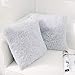 NordECO HOME Luxury Soft Faux Fur Fleece Cushion Cover Pillowcase Decorative Throw Pillows Covers, No Pillow Insert, 18" x 18" Inch, Light Grey, 2 Pack