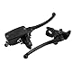 Hauptbremszylinder,Bremszylinder, 1 Satz 1 Hauptbremszylinderhebel 25mm Aluminiumlegierung Motorradbremszylinder für Shadow 400 600 Magna 250 Steed 400 (Schwarz)