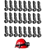 Loopunk 24 Helmet Clips for Hard Hat, Hard hat Light Clip,Helmet Clip,Hardhat Headlamp Accessory for Construction Camping Fishing Cycling Hiking,Easily Mount Headlamp on Narrow-Edged Helmet
