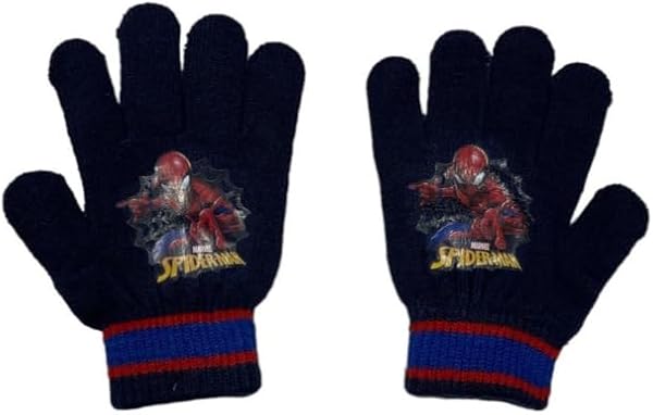 Marvel Spider Man Handschuhe – Set Handschuhe Spider Man Marvel, Schwarz , S