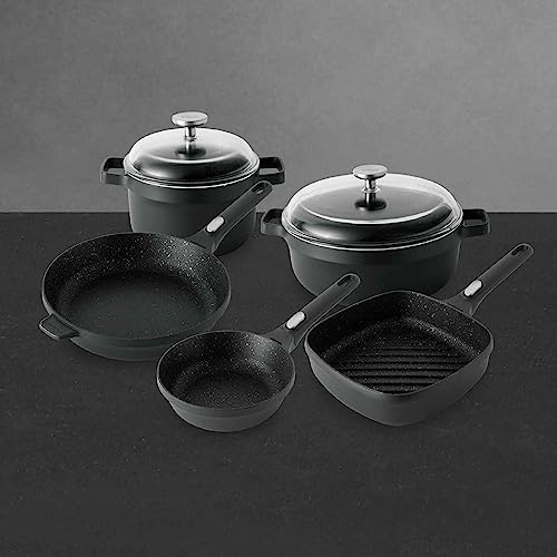 BergHOFF GEM 7Pc Non-stick Cookware Set, Best for Glass Top Cooktop and Gas Stove