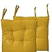 Home Tresor - Coprisedie Cuscini Sedie Cucina Set da 2 | Cuscini Sedia da Giardino, Sala Pranzo 2 Pezzi per Interni ed Esterni Morbida Imbottitura Confortevole 6 Cm. (Giallo)
