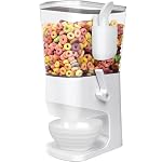 Cereal Dispenser Countertop Wath Bowls and Spoons（1pcs White）