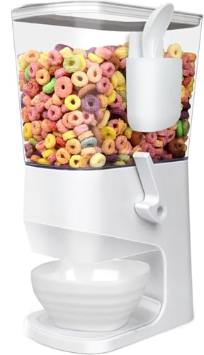 Cereal-Dispenser-Countertop-Wath-Bowls-and-Spoons1pcs-White Cereal Dispenser Countertop Wath Bowls and Spoons(1pcs White) - Image 1