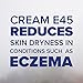 E45 Cream 500 g Tub – Moisturiser for Dry Skin and Sensitive Skin - Emollient Body Cream to Soothe Dry and Irritated Skin - Itchy Skin, Eczema Cream - Perfume-Free Face Cream and Non-Greasy Hand Cream