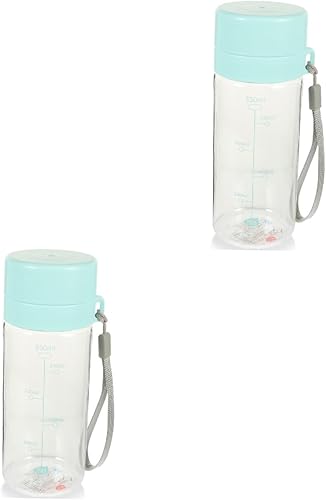 Sosoport 2 unids al aire libre portátil botella de deportes botella transparente botella de agua 32oz bolsa de agua paja botella de agua