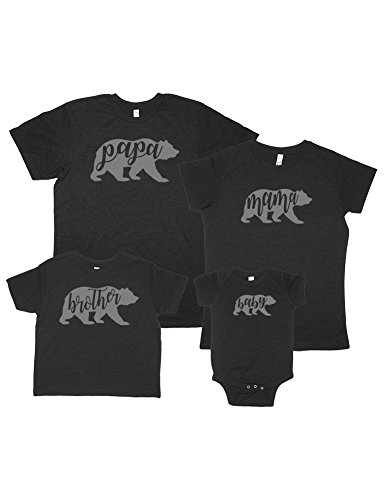 Matching Family Shirts Mama Bear Papa Brother Sister Baby Tshirts2