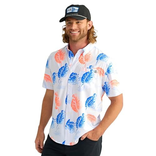 Chemise à bouton bas HUK respirante et facile à repasser