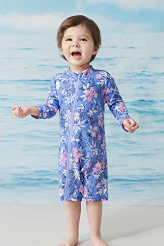 Image of UMELOK Baby Girl One Piece Swimsuit Infant Rash Guard Bathing Suit