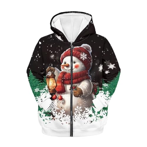 Image of Unisex Zipper Sweatshirt Boys Girls Hooded with 2 Pocket Pullover Hoodies for 6-16Y Kids