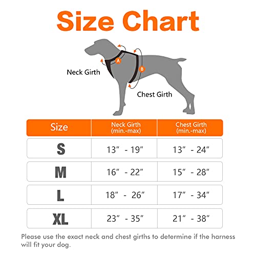 Rabbitgoo Dog Harness, No-Pull Pet Harness With 2 Leash Clips, Adjustable Soft Padded Dog Vest, Reflective No-Choke Pet Oxford Vest With Easy Control Handle For Large Breeds, Orange, L #TOP7